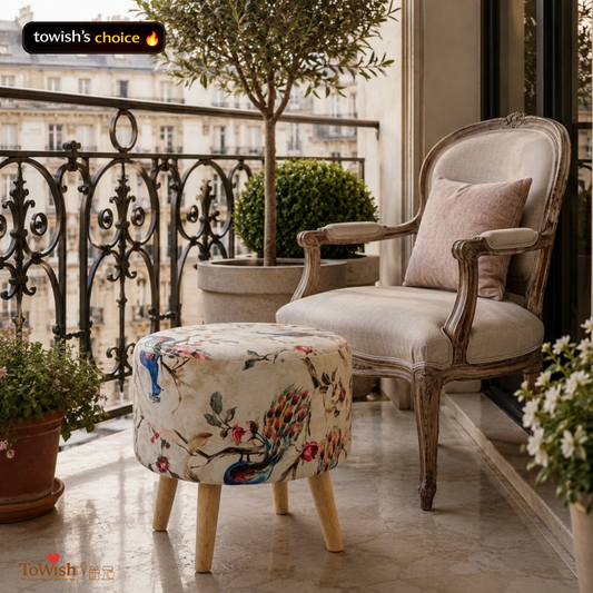 Mayur Vatika β Premium Handcrafted Warli Ottoman