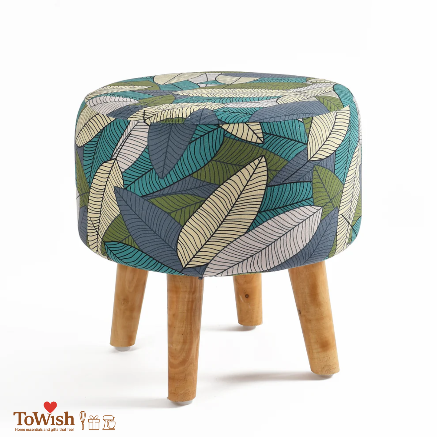 Warli Ottoman Stool - Set of 2 (Height-16" Inch x Diameter-16" Inch), Premium Quality