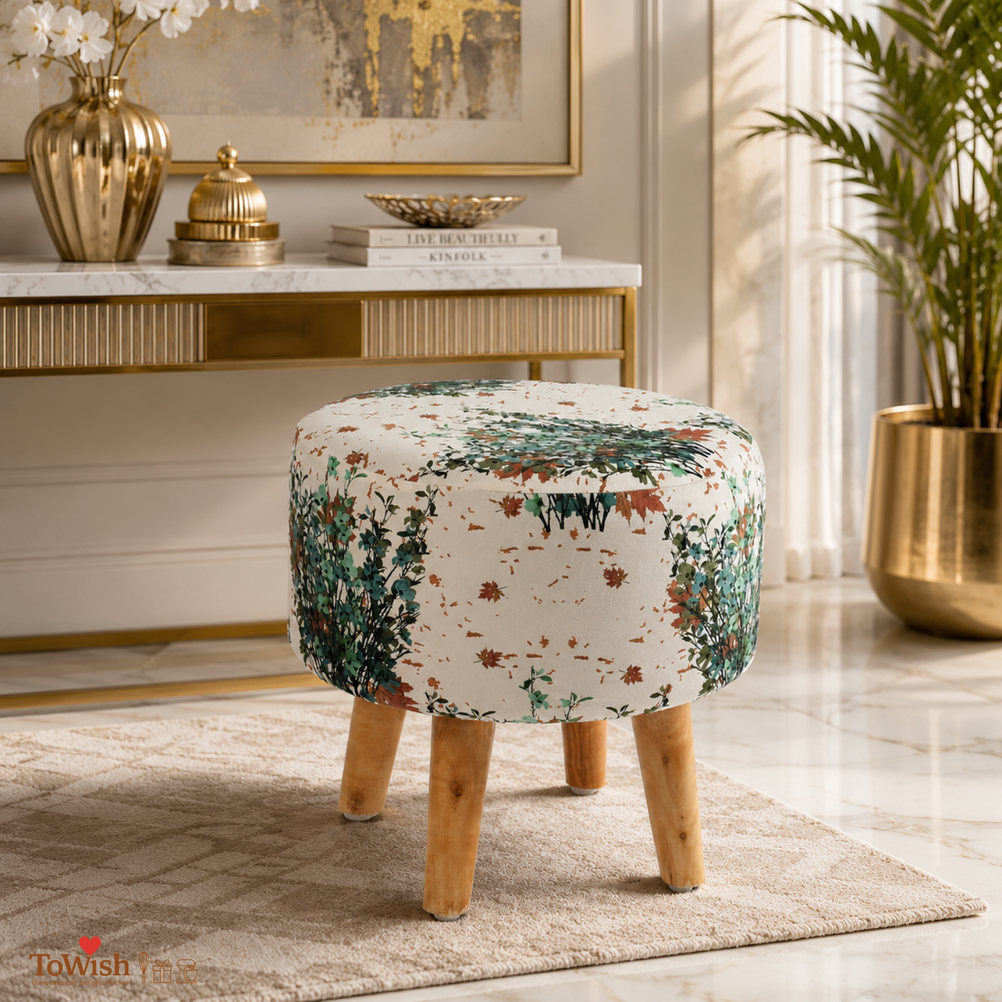 Autumn Whisper - Hand Crafted Premium Warli Ottoman