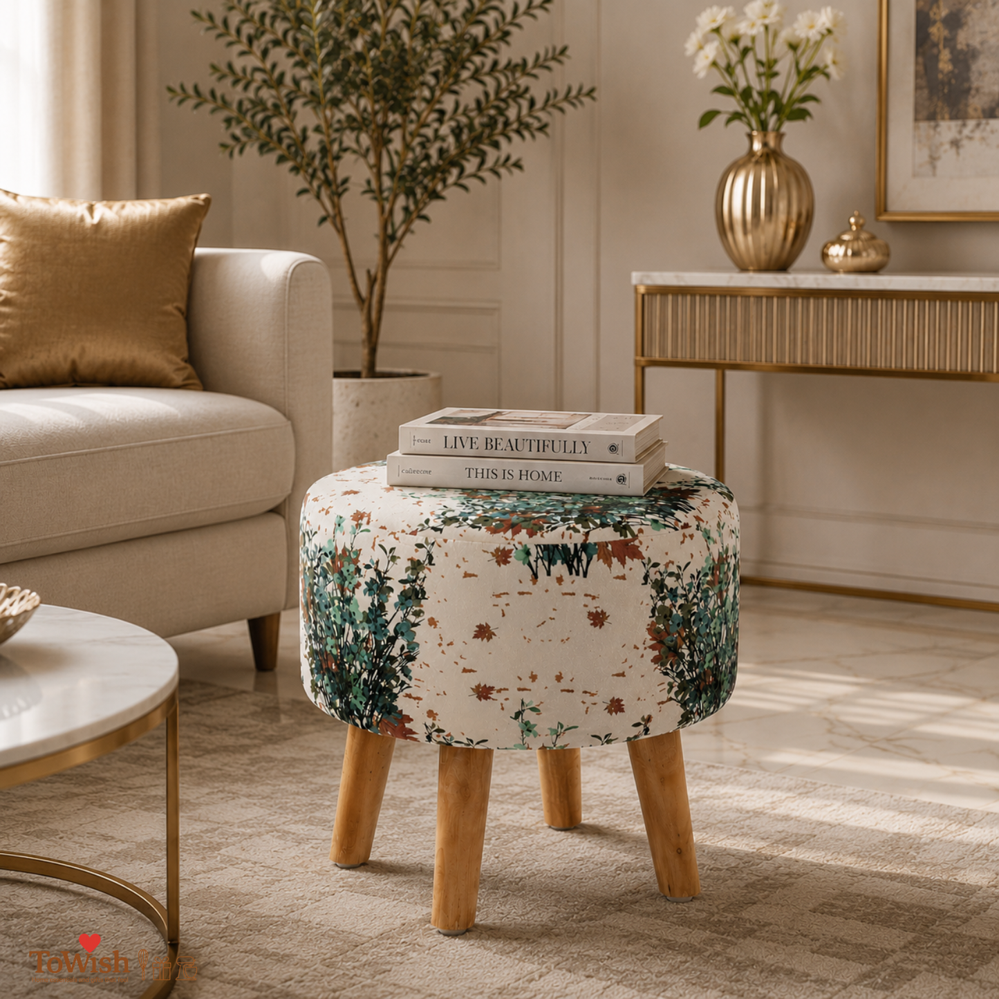Autumn Whisper - Hand Crafted Premium Warli Ottoman