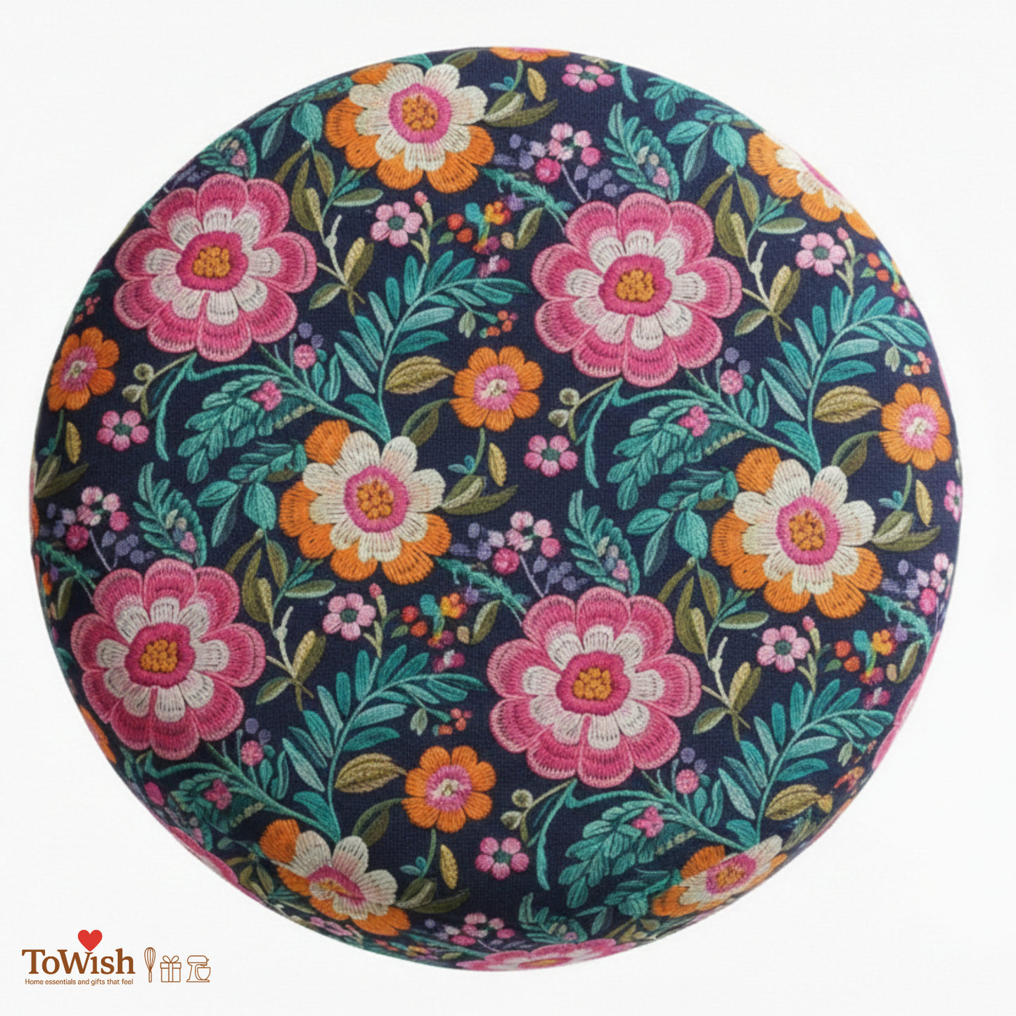 Kashmir Bloom Ottoman - Limited Edition, Handcrafted with Premium Print