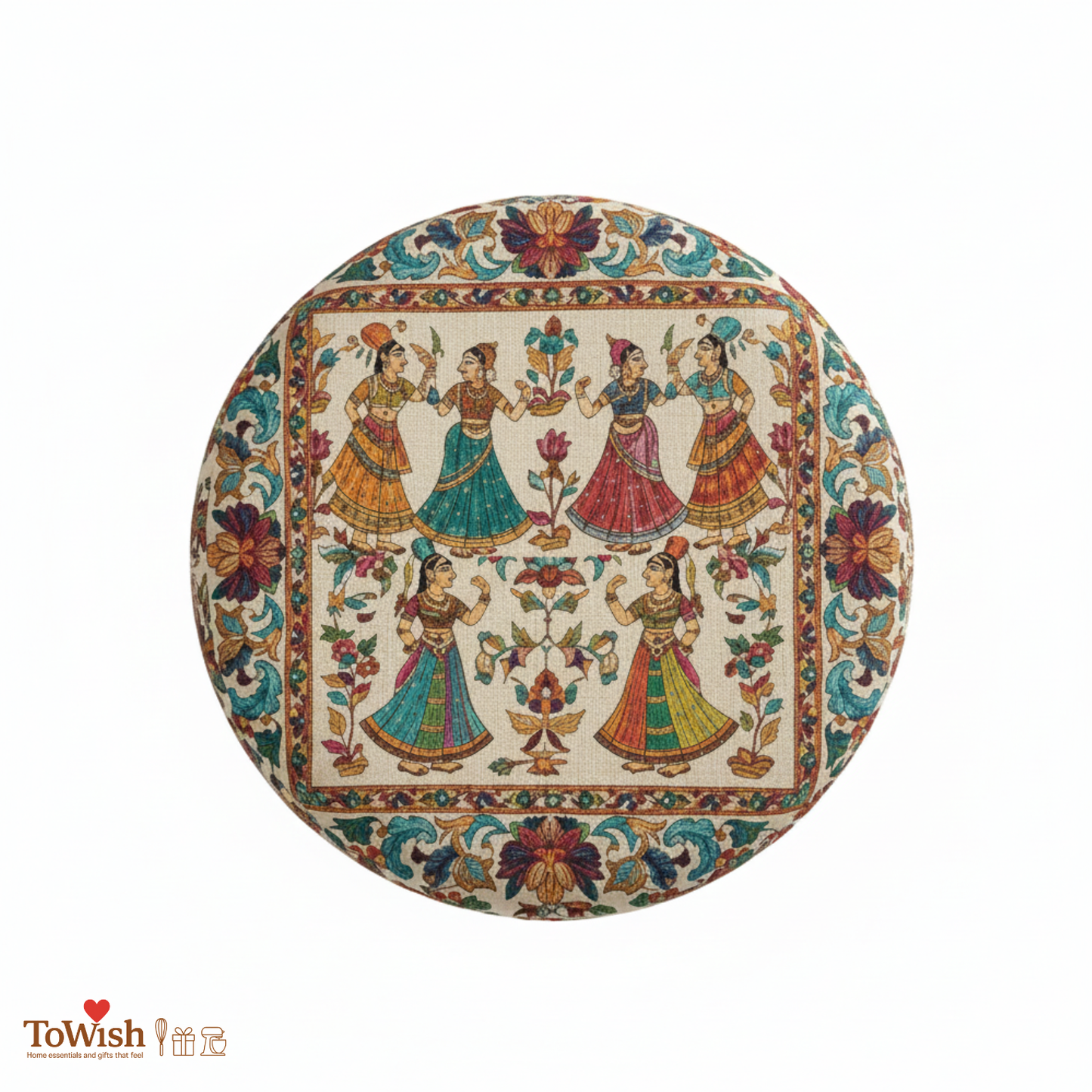 Ghoomar Ottoman - Limited Edition, Handcrafted with Premium Print