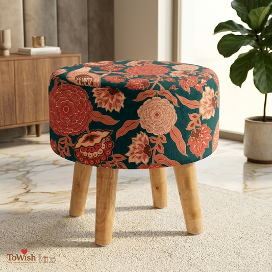 Gulbagh Ottoman - Limited Edition, Handcrafted with Premium Print