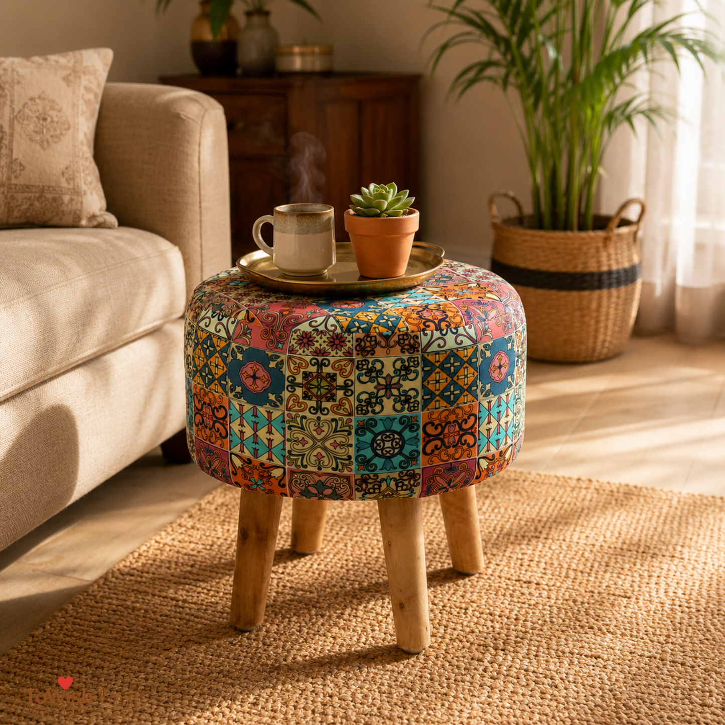 Rajwada Ottoman — Limited Edition Handcrafted with Premium Print