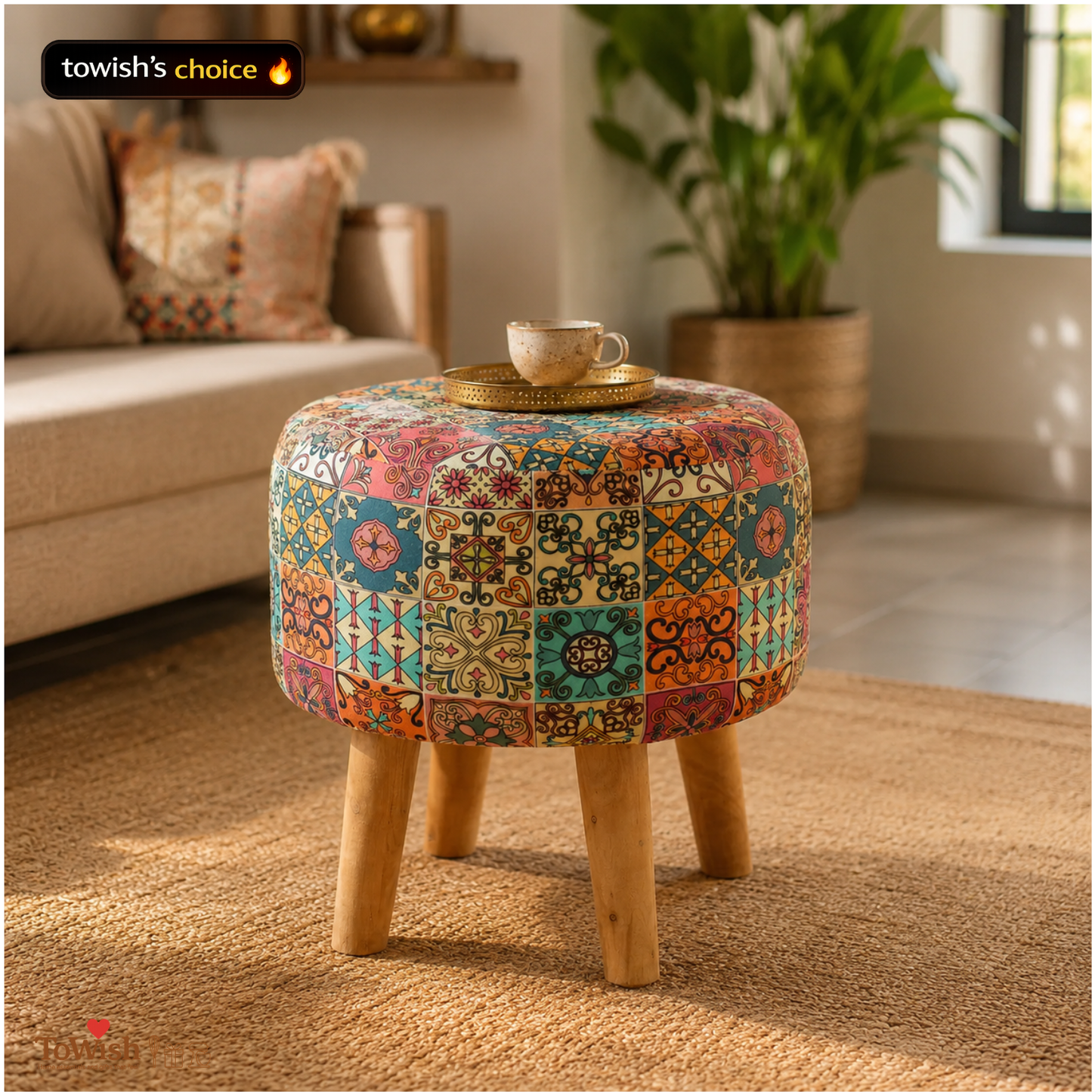 Rajwada Ottoman — Limited Edition Handcrafted with Premium Print