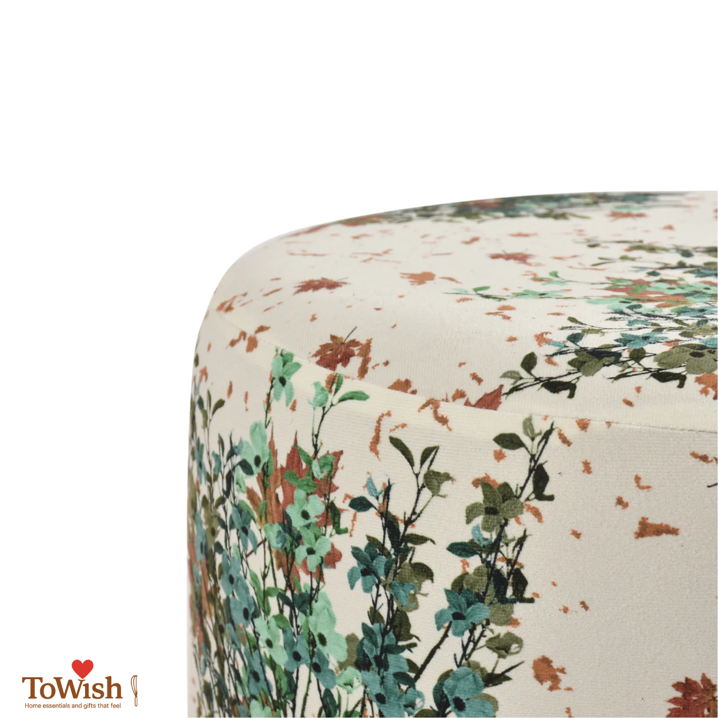 Warli Ottoman Stool - Printed (Height-17" Inch x Diameter-16" Inch), Premium Quality