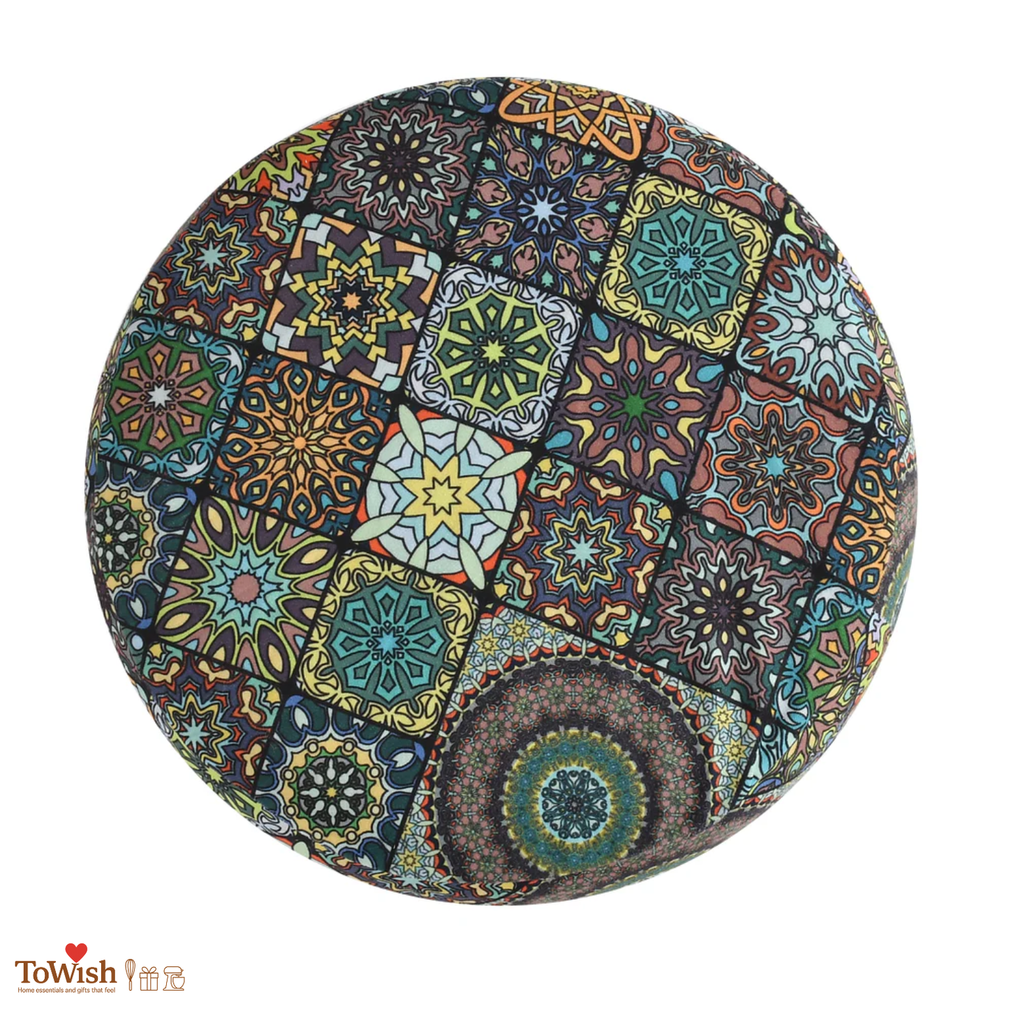 Bohemian Mandala Ottoman — Limited Edition Handcrafted with Premium Print