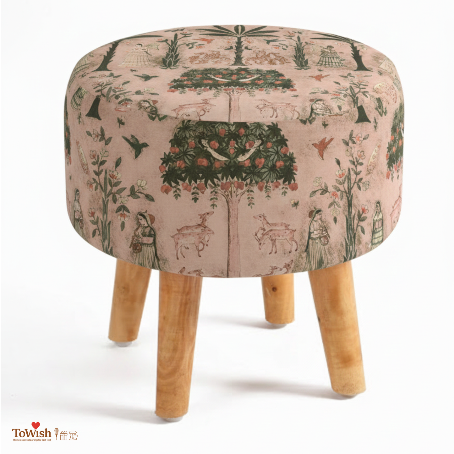 Sage Garden Ottoman - Limited Edition Handcrafted Premium