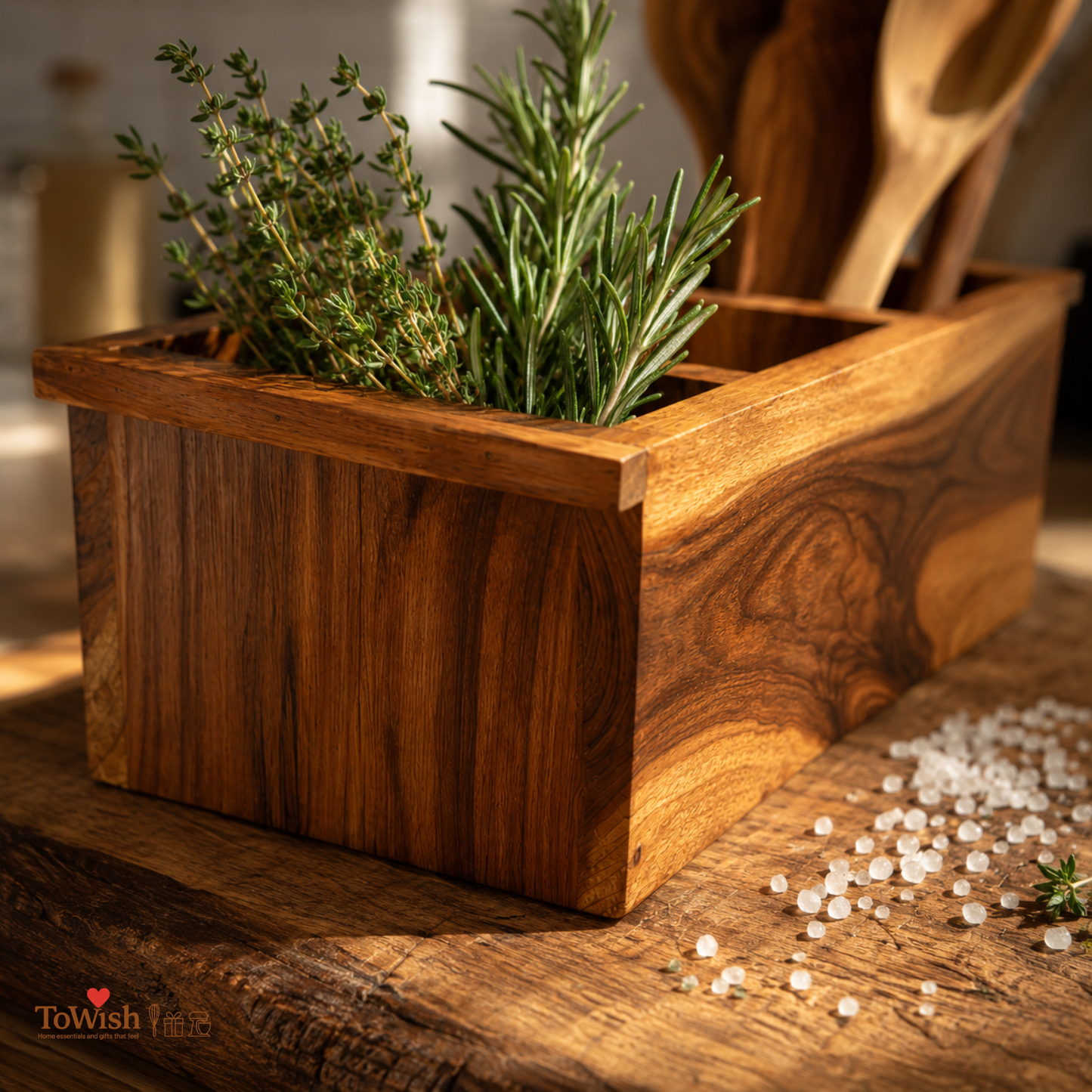 Artisan Teak Cutlery & Utility Organizer (Premium & versatile)