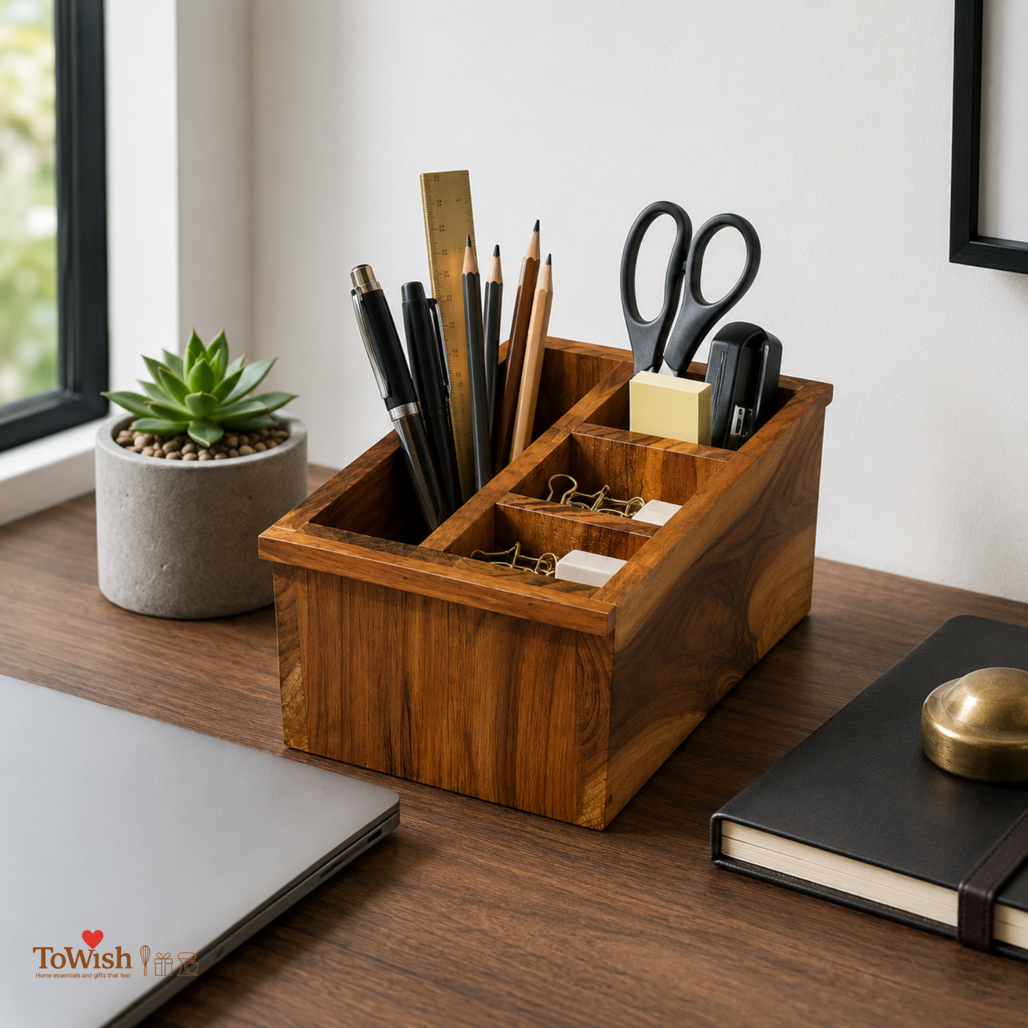 Artisan Teak Cutlery & Utility Organizer (Premium & versatile)