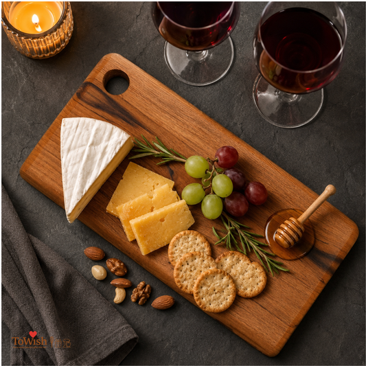 Teak Wood Cutting Board - Wooden Kitchen Chopping Boards for Meat, Cheese, Bread, Vegetables & Fruits (15"x9"x0.5")