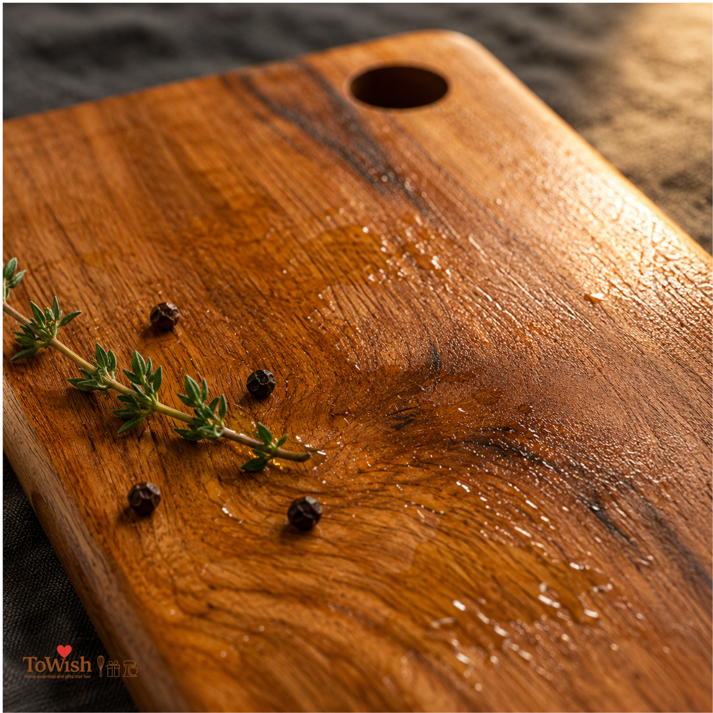 Teak Wood Cutting Board - Wooden Kitchen Chopping Boards for Meat, Cheese, Bread, Vegetables & Fruits (15"x9"x0.5")