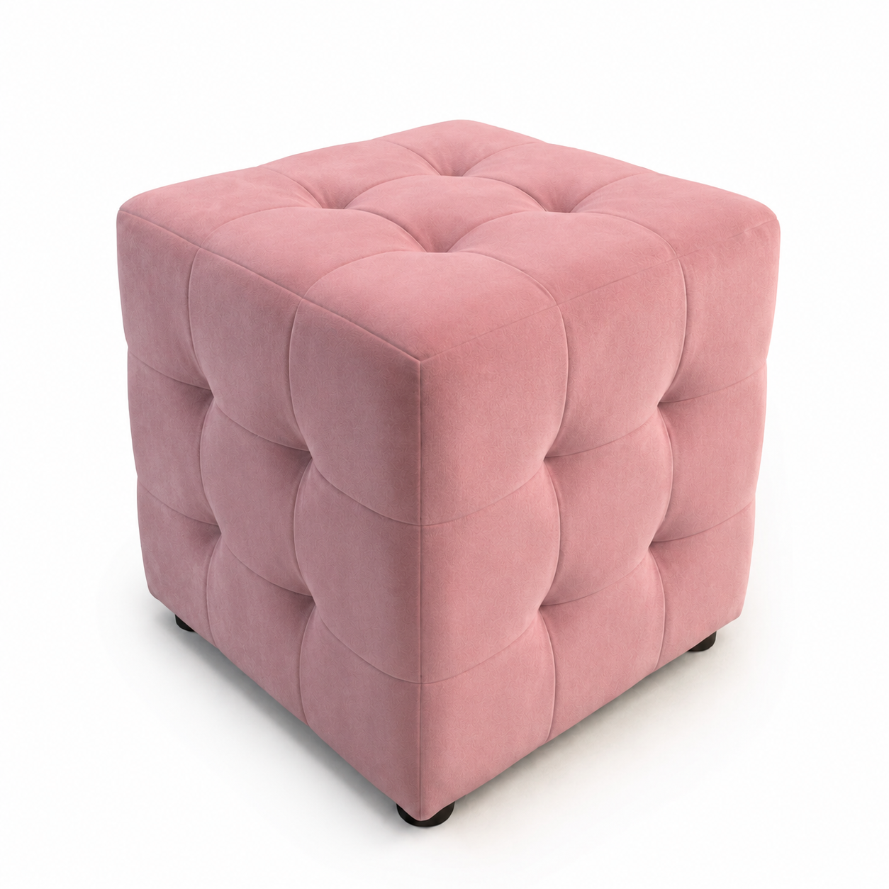 Blush Luxe Ottoman Stool - Premium Imported Holland Fabric