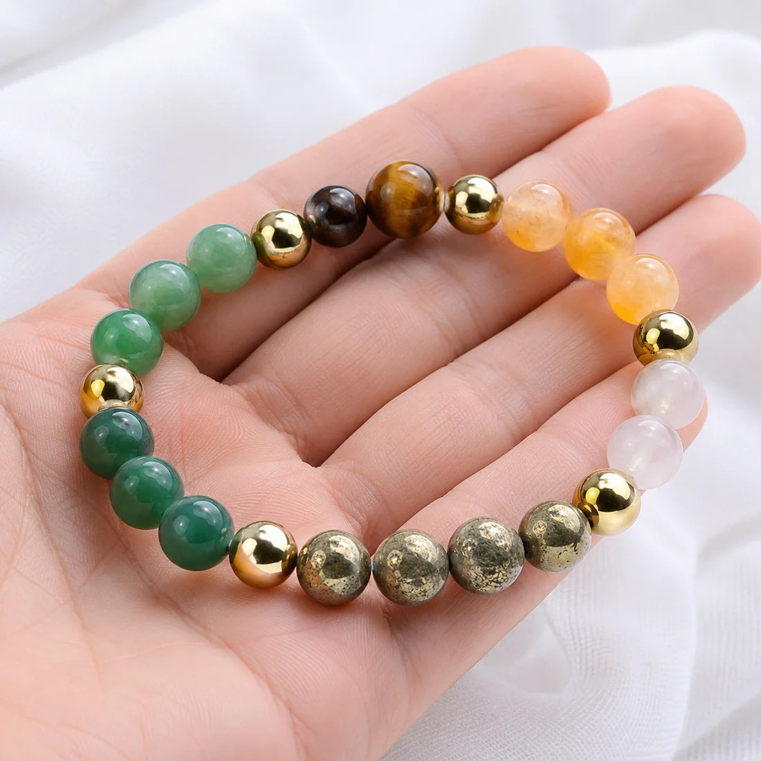 Dhan Yog Crystal Bracelet for Wealth & Growth | Natural Stone Prosperity Bracelet | Lab Certificate