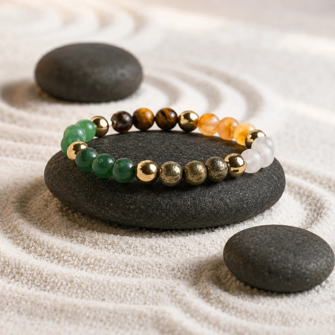 Dhan Yog Crystal Bracelet for Wealth & Growth | Natural Stone Prosperity Bracelet | Lab Certificate
