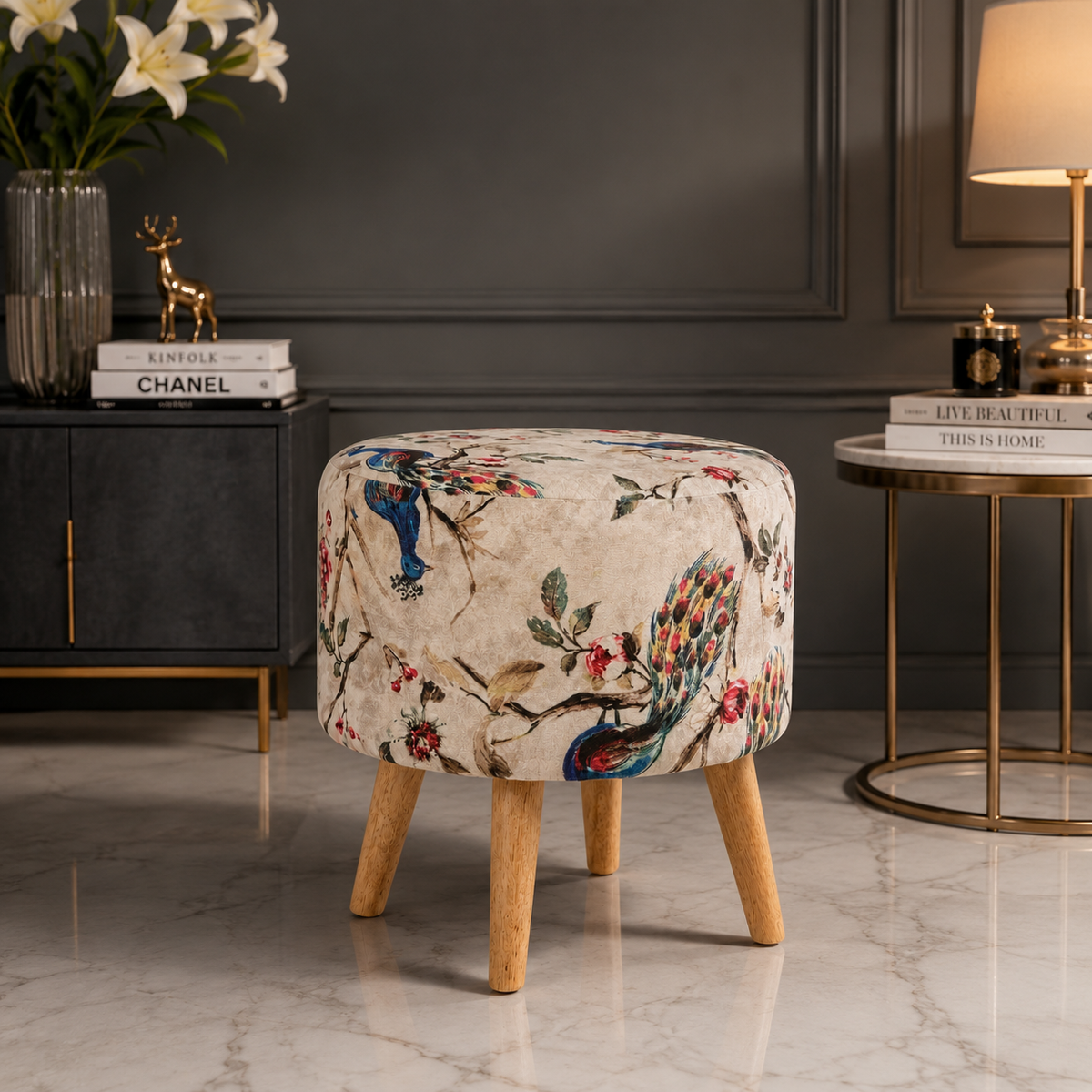 Mayur Vatika — Premium Handcrafted Warli Ottoman
