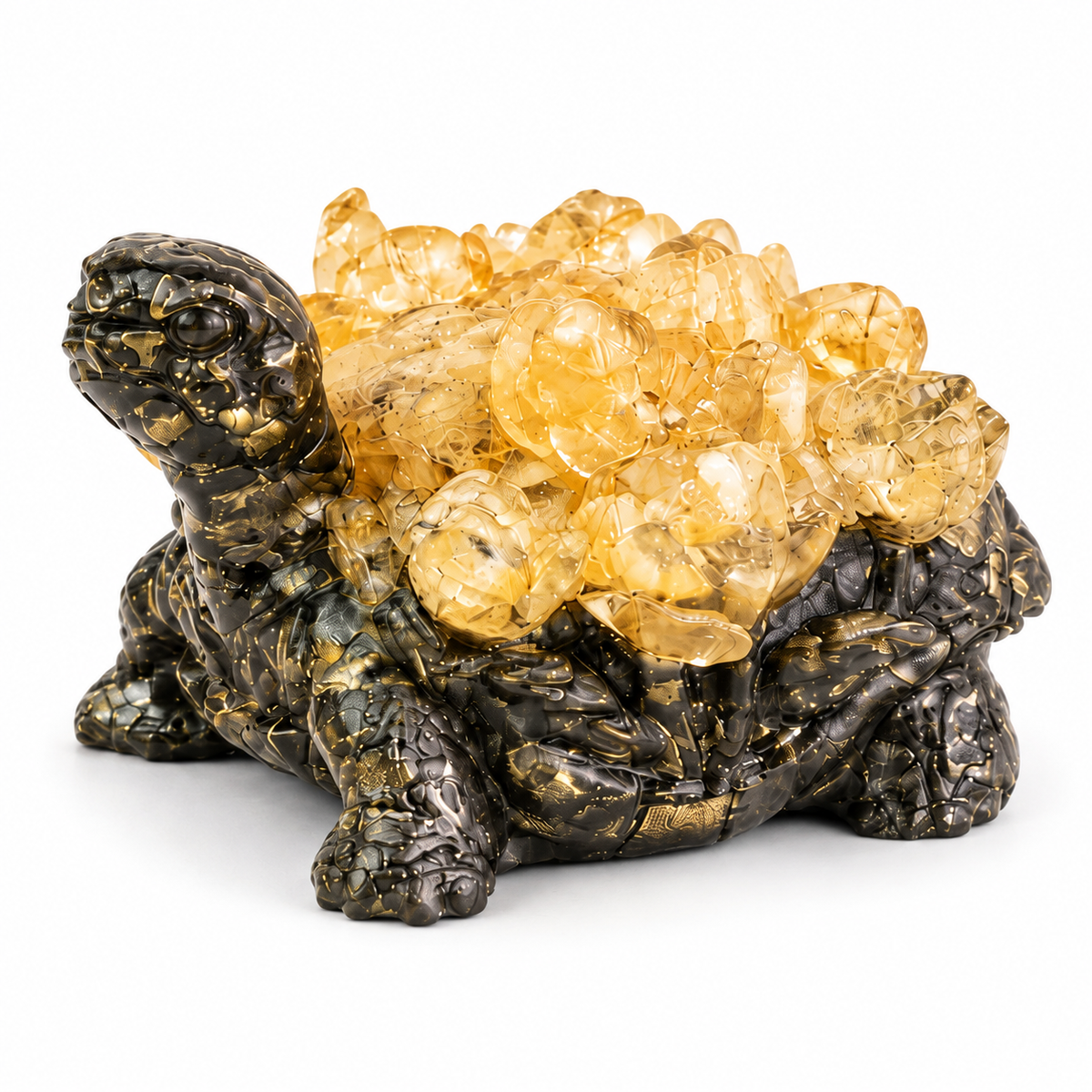 Dhan Labh Citrine Tortoise | Vastu Prosperity & Positive Energy Idol | Lab Certificate